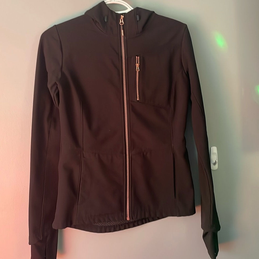 Mondetta black jacket with gold accents size xs